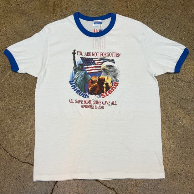 00s Made in USA 빈티지 헤인즈 링거티셔츠 링거티 반팔티