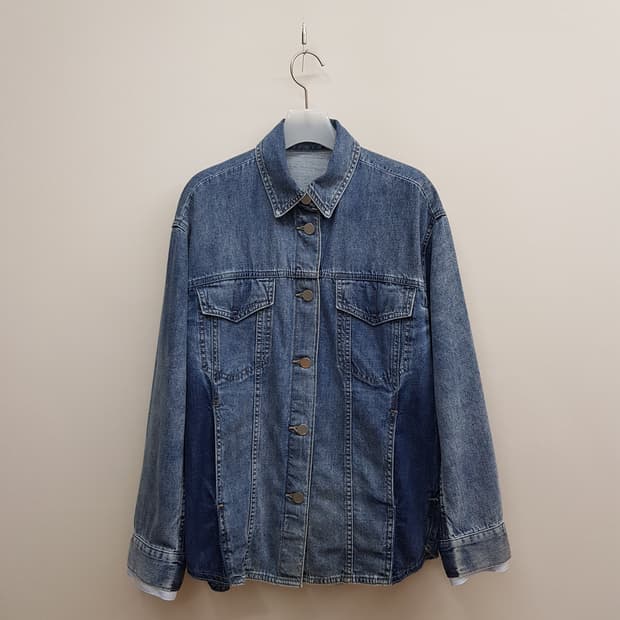 구호 KUHO 인디고 워싱 오버핏 데님 자켓 2사이즈