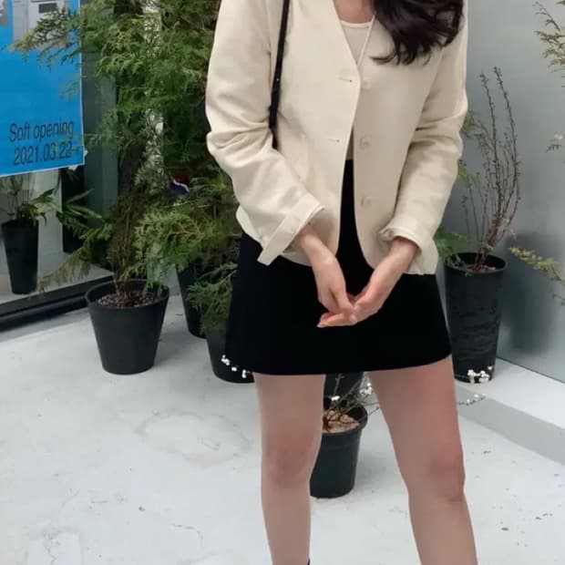 새상품 riette 리에뜨 아이보리 자켓