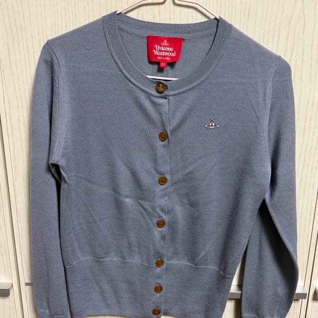 비비안웨스트우드 레드라벨 가디건 블루그레이