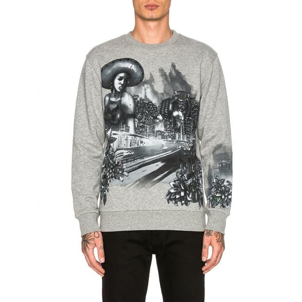 랑방 시티 그래픽 프린트 스웨트셔츠 XL