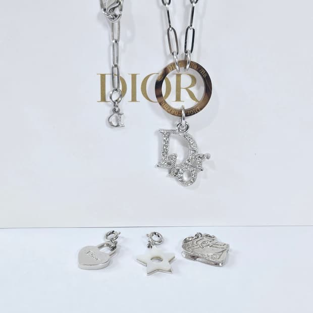 디올 오블리크 참 목걸이 / 참분리 가능 [정품·희귀매물]