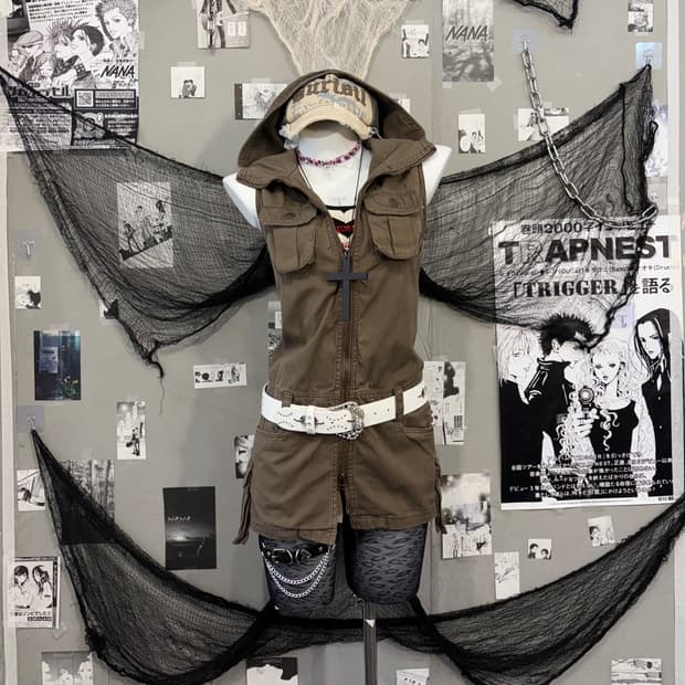 Grunge Gothic pocket detail 2wayonepiece