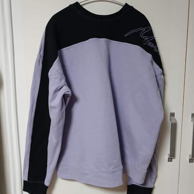 마틴로즈 컬러블록 오버핏 맨투맨 스웻셔츠 xs