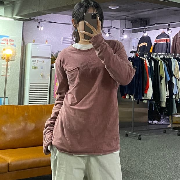 버카루 피그먼트 워싱 포켓 롱슬리브 B4775