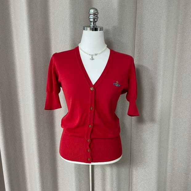 비비안웨스트우드 임포트 레드 가디건