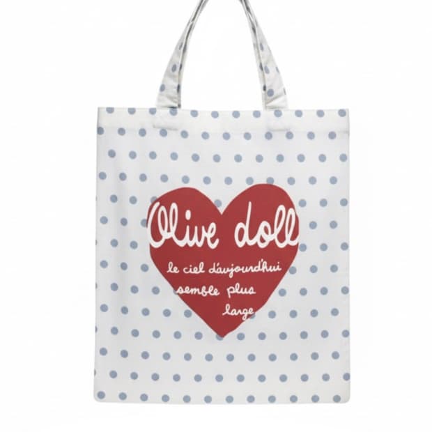 빈티지 도트 에코백