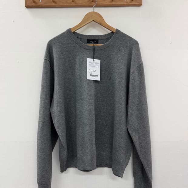 알리스 크롭 울 니트 그레이