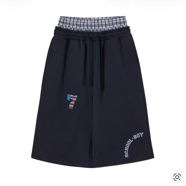 Aeae 트렁크 레이어드 스웻쇼츠 네이비