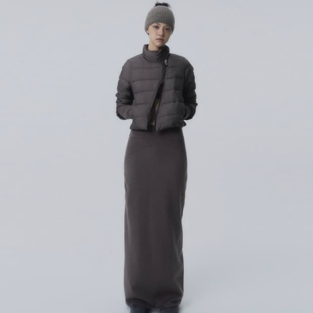 오호스 패딩 ice air padded jacket brown 01