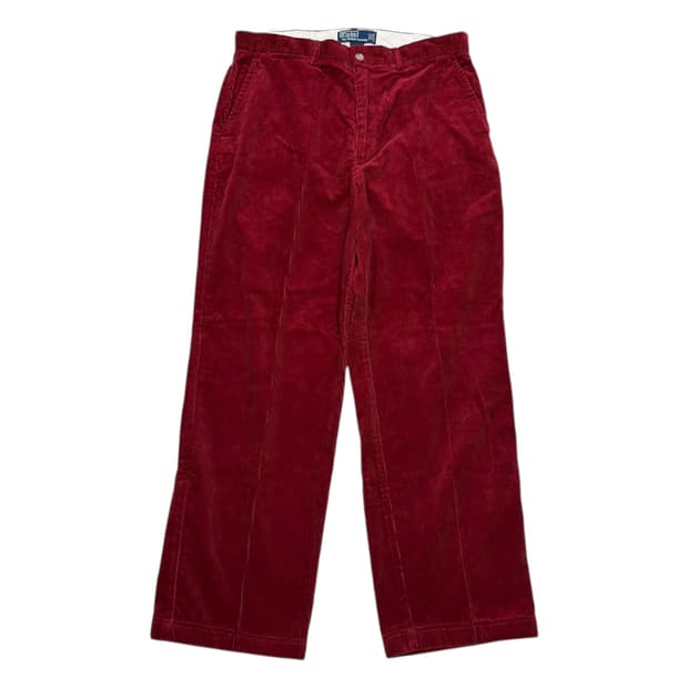 폴로 랄프로렌 코듀로이 팬츠 바지 레드 33/30