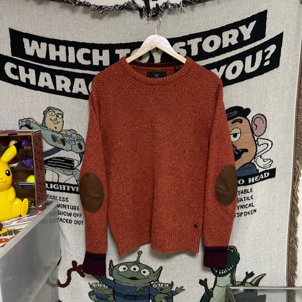 스카치앤소다 엘보우 패치 니트