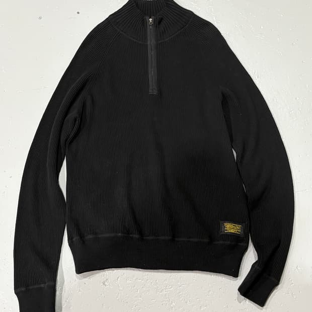 폴로 블랙 하프 집업