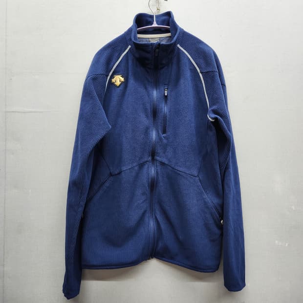 데상트 와펜 로고 코듀로이 집업 M