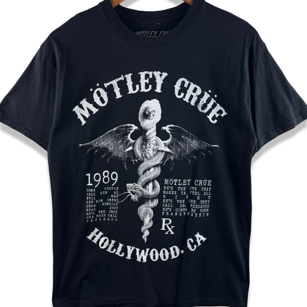 1989 Motley Crue Black T Shirt3511