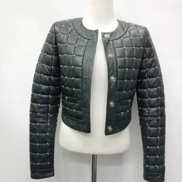 #새상품 Marciano 크롭가죽쟈켓xs