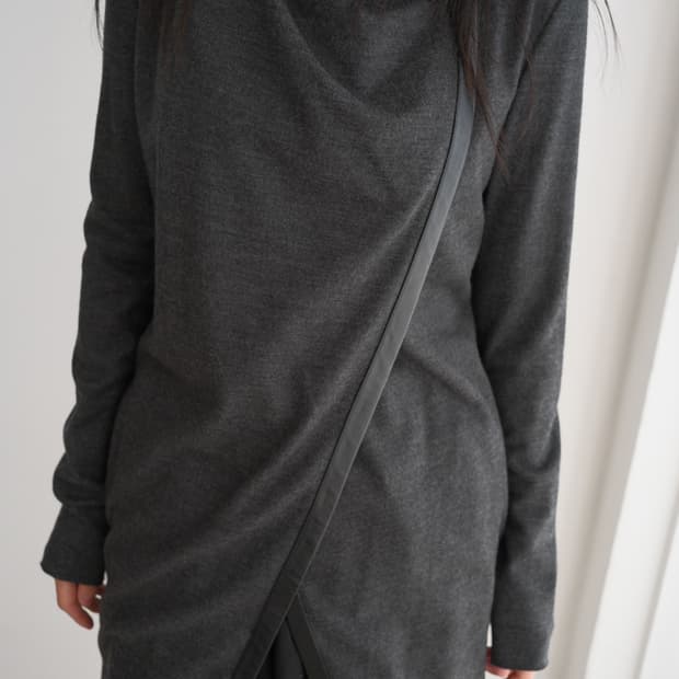 Sonar wool asymmetric cardigan