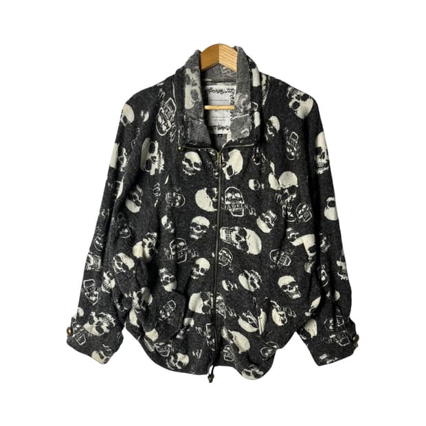 [DIG DEEP] 디그딥 스컬 니트 집업가디건