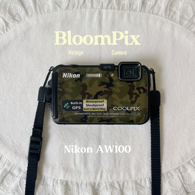 [미품/희귀] 니콘 쿨픽스 AW100 희귀디카 카모컬러