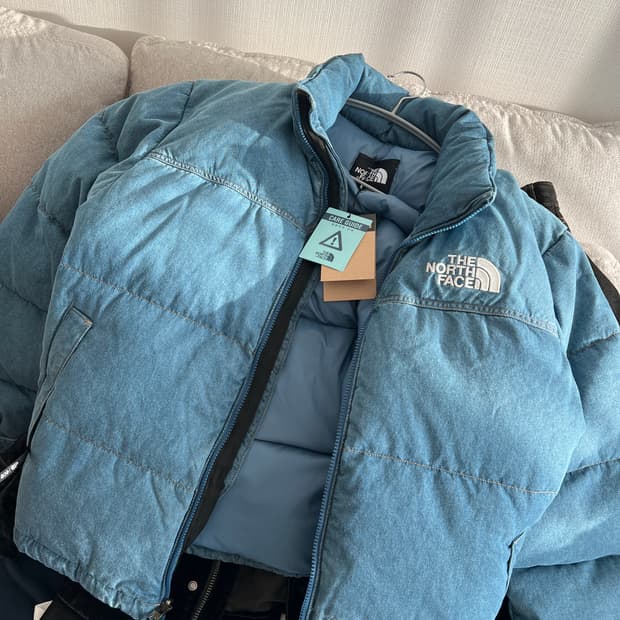 노스페이스 눕시 데님 패딩
