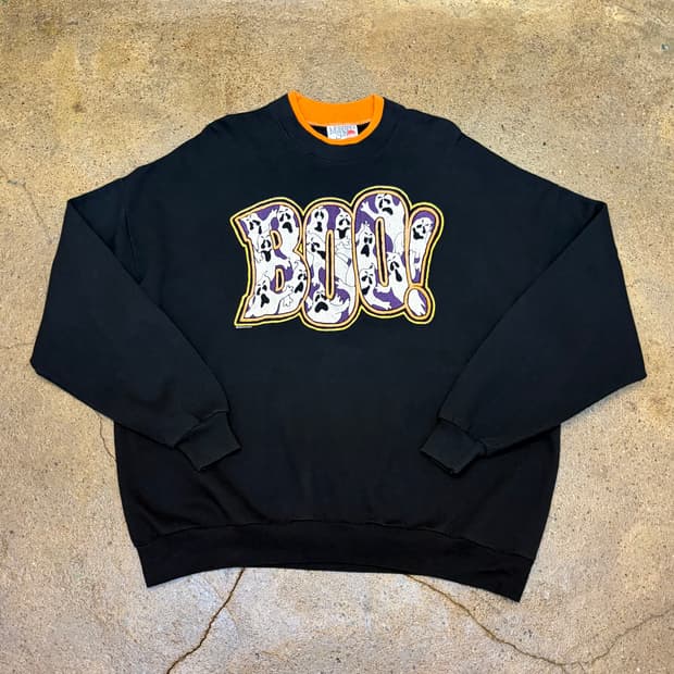 레어 90s Made in USA 미국 빈티지 할로윈 Boo 맨투맨