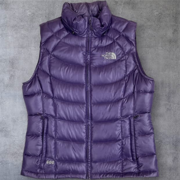 노스페이스 퍼플 600필 구스다운 경량 패딩조끼 베스트 90