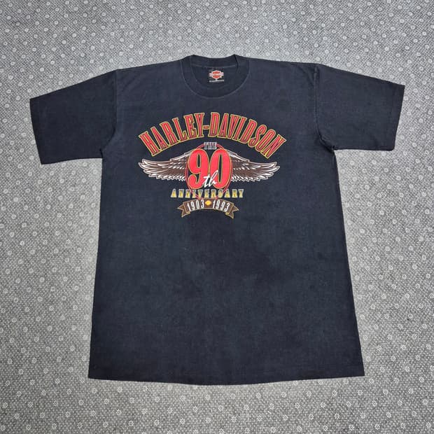 [XL]90s US Made 할리데이비슨 90주년 티셔츠 -349