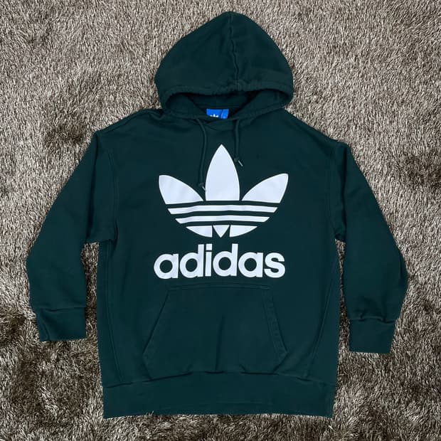 아디다스 Adidas 그린 파이어버드 빅로고 후드티 105