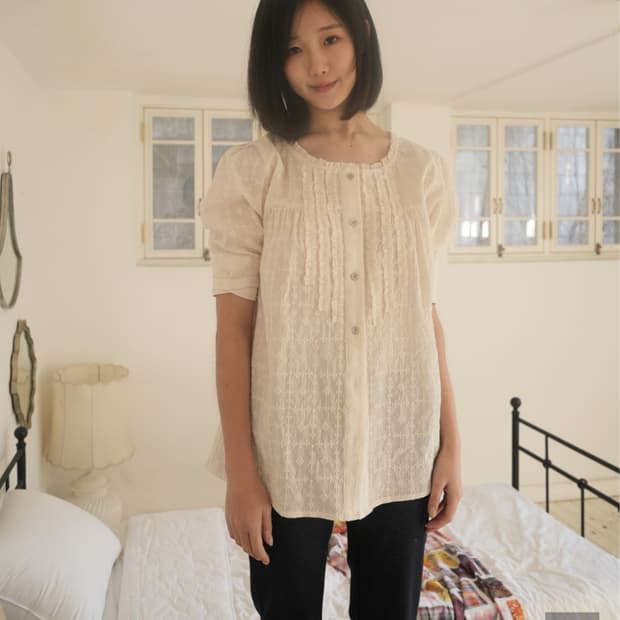 모모블라우스 아이보리