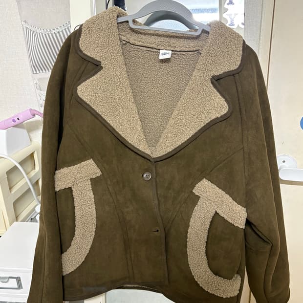 파르티멘토 우먼 스웨이드 시어링 코트 브라운