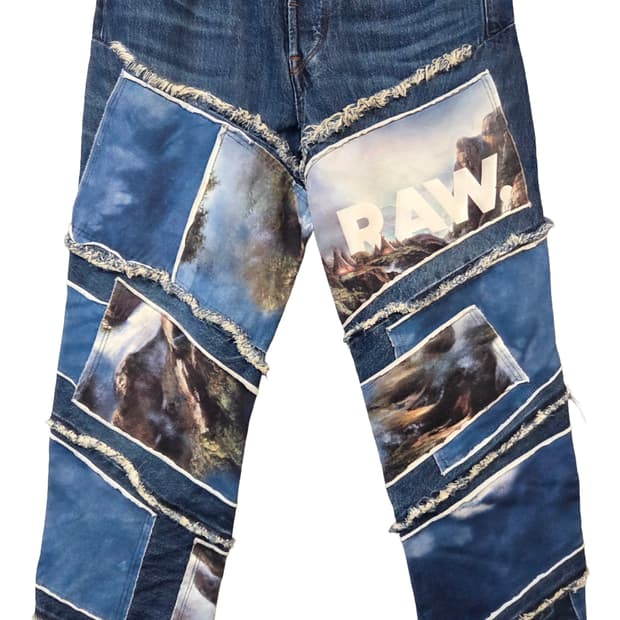 G-Star  프린팅 데님 패치워크 청바지/ 남여공용(디피용/택없음)