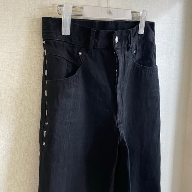 언어펙티드 스터드 블랙 데님 S