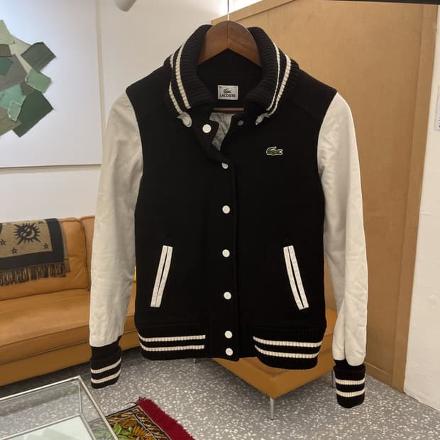 라코스테 양가죽 울 누빔 스타디움 야구잠바 85 C05914