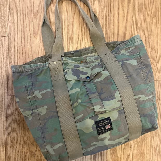 빈티지 랄프로렌 폴로 데님&서플라이 우드랜드 쇼퍼백