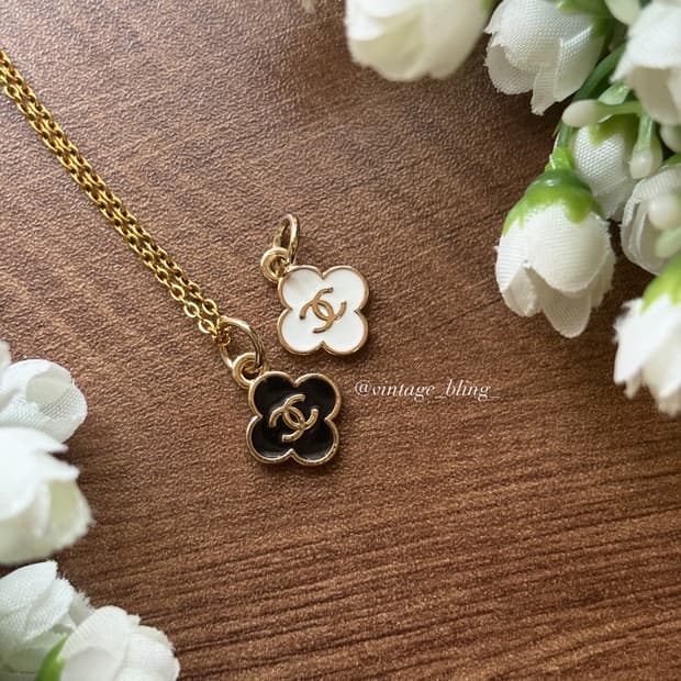 샤넬 럭키 클로버 골드 목걸이