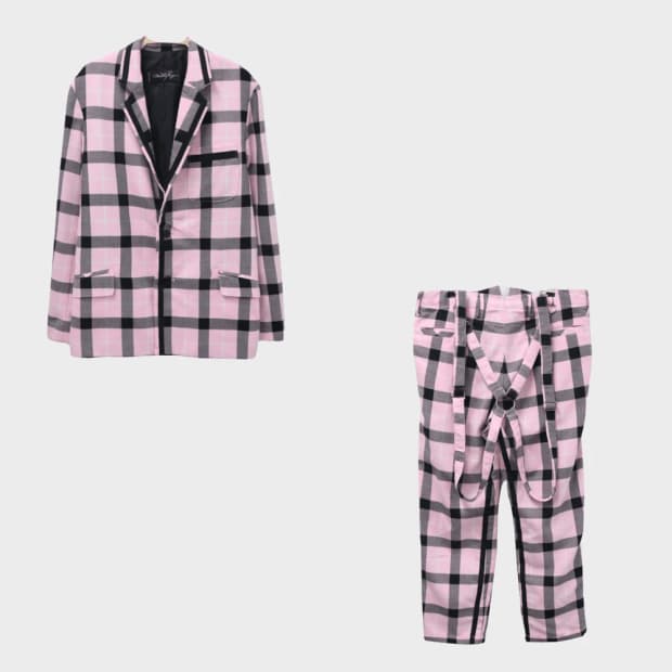 밀크보이 딸기우유 체크 셋업 61445