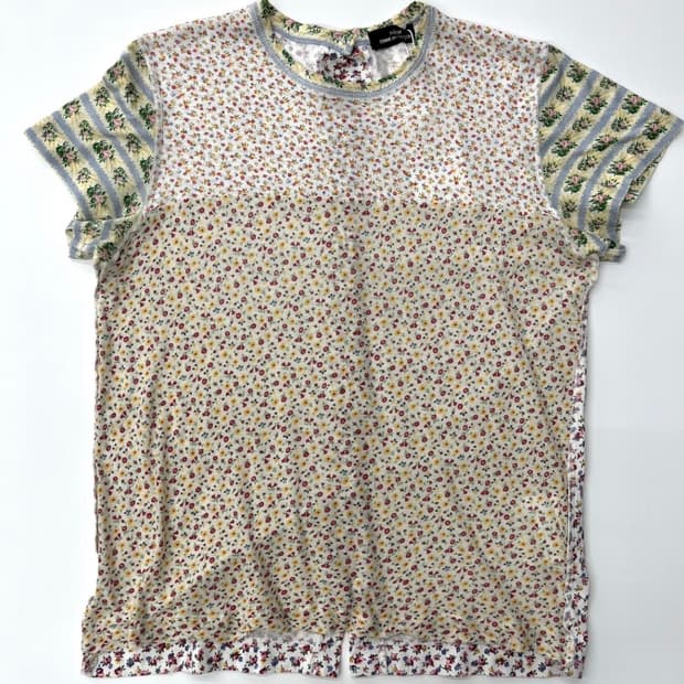 꼼데가르송 트리콧 플라워 패턴탑