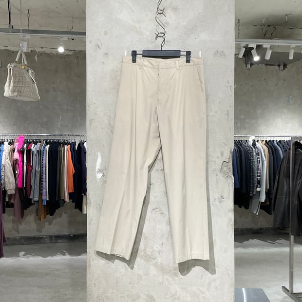 프라다 라이트 베이지 코튼 팬츠