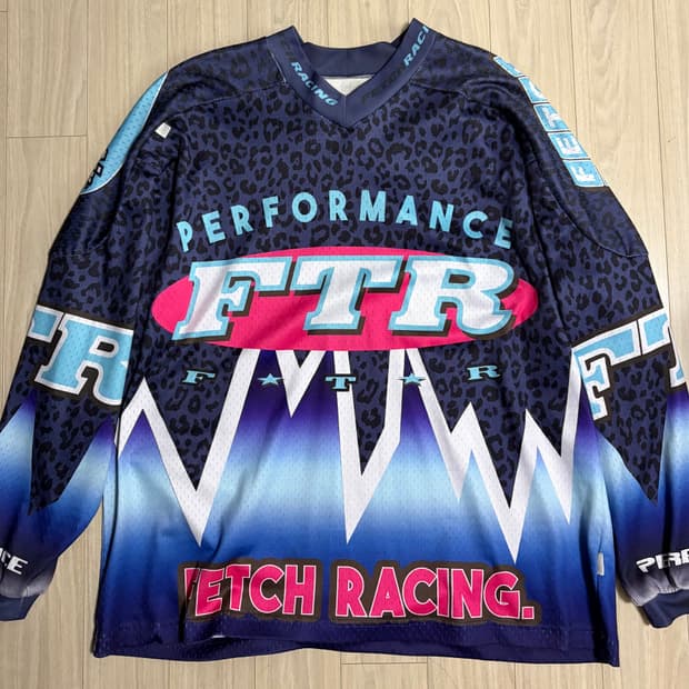 빈티지 FTR Fetch Racing 모토크로스 레이싱 져지 / 레오파드