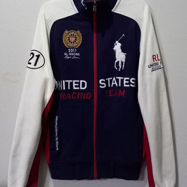폴로 POLO 빅포니 USA 성조기 레이싱 집업 자켓 90/S