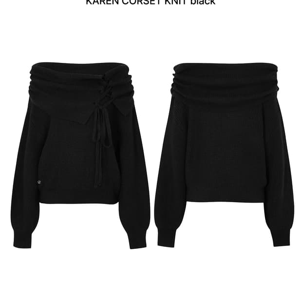 KAREN CORSET KNIT black