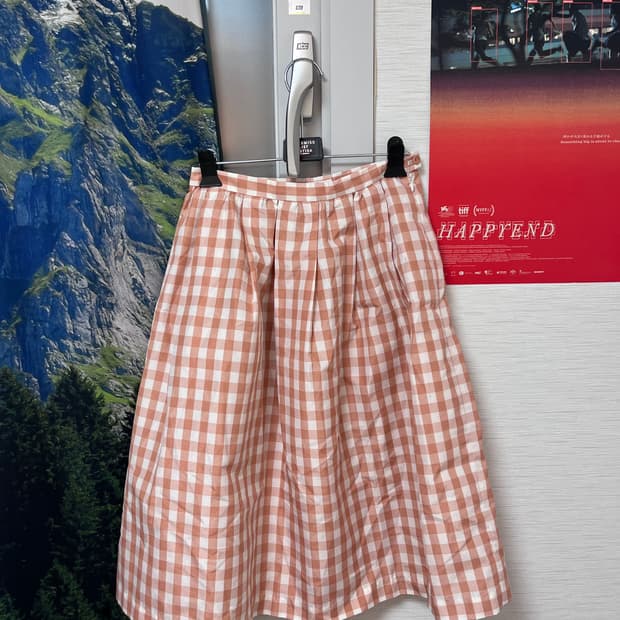 빈티지 체크스커트