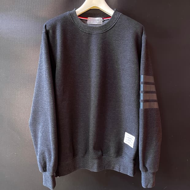  톰 브라운 기모 스웻 셔츠 4bar, 트리컬러