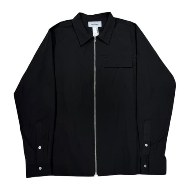 플라스틱 프로덕트 블랙 포켓 집 블루종 셔츠 자켓 L