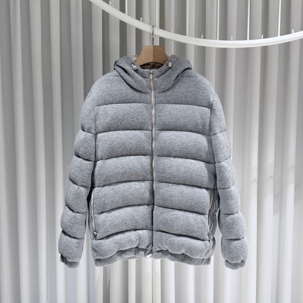 (A+/52) / 브루넬로 쿠치넬리 코듀로이 패딩 그레이