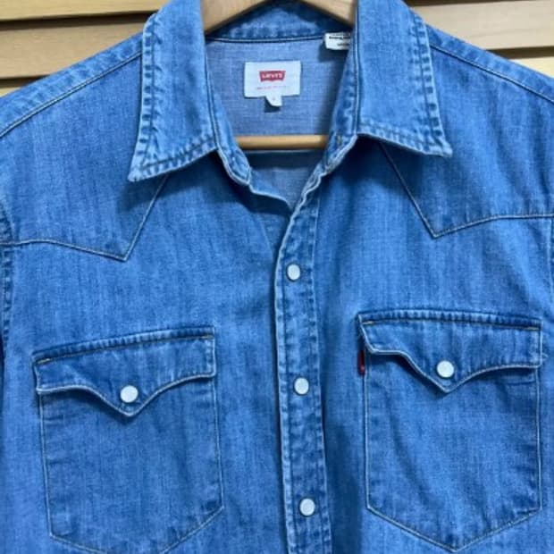 리바이스 남여공용 청셔츠 데님셔츠 S