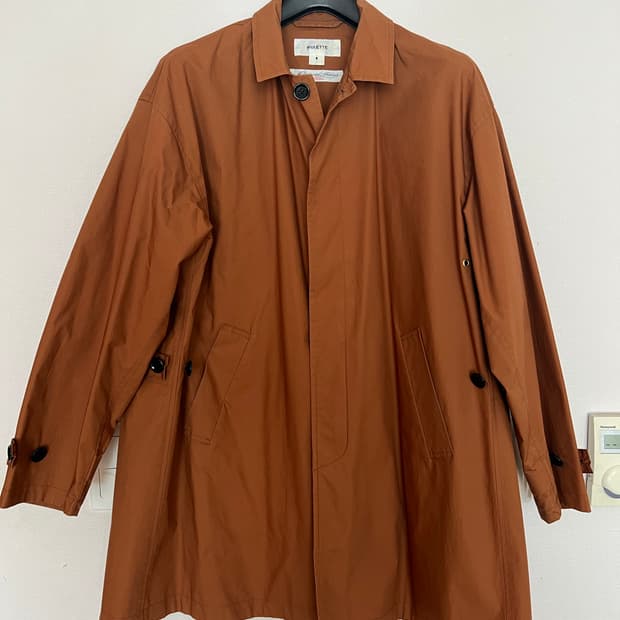 PULETTE 오렌지 브라운 코튼 트렌치 코트