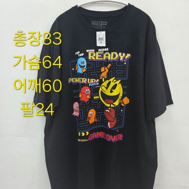 2XL [새상품] 빈티지 PAC-MAN 팩맨 오버핏 반팔티