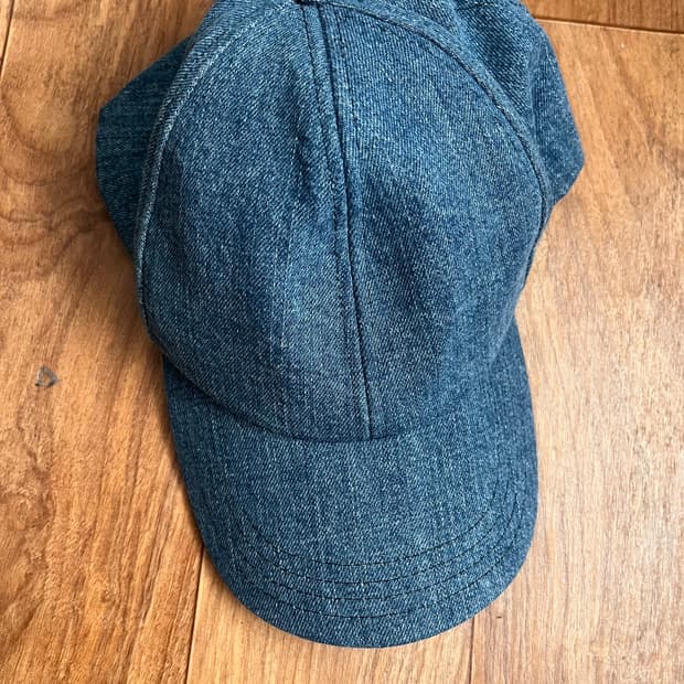AMI 아미 블루 데님 인디고 로고 볼캡 베이스볼 캡 모자