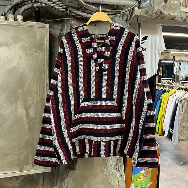 빈티지 맥시칸 바하 후드 레드 S #csz2563